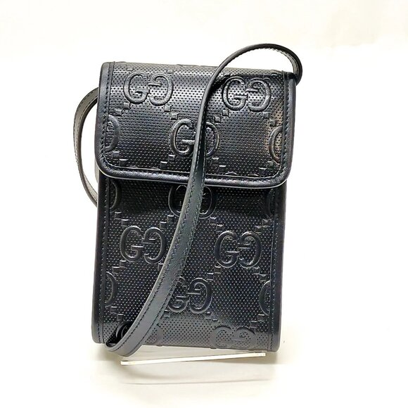 Gucci Shoulder Bag Black Leather mon-459-091025 - Picture 1 of 16